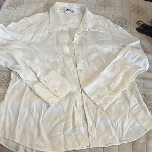 Zara Classic Cream Button-Up Blouse
